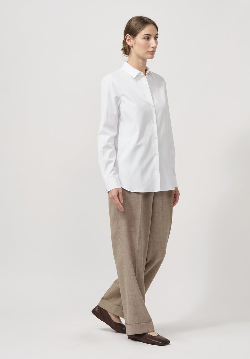 The Row Cotton Oxford Cloth Teti Shirt in White	