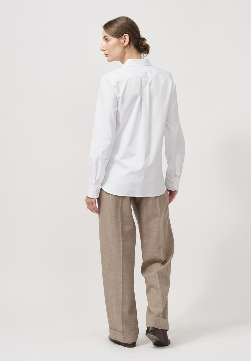 The Row Cotton Oxford Cloth Teti Shirt in White	