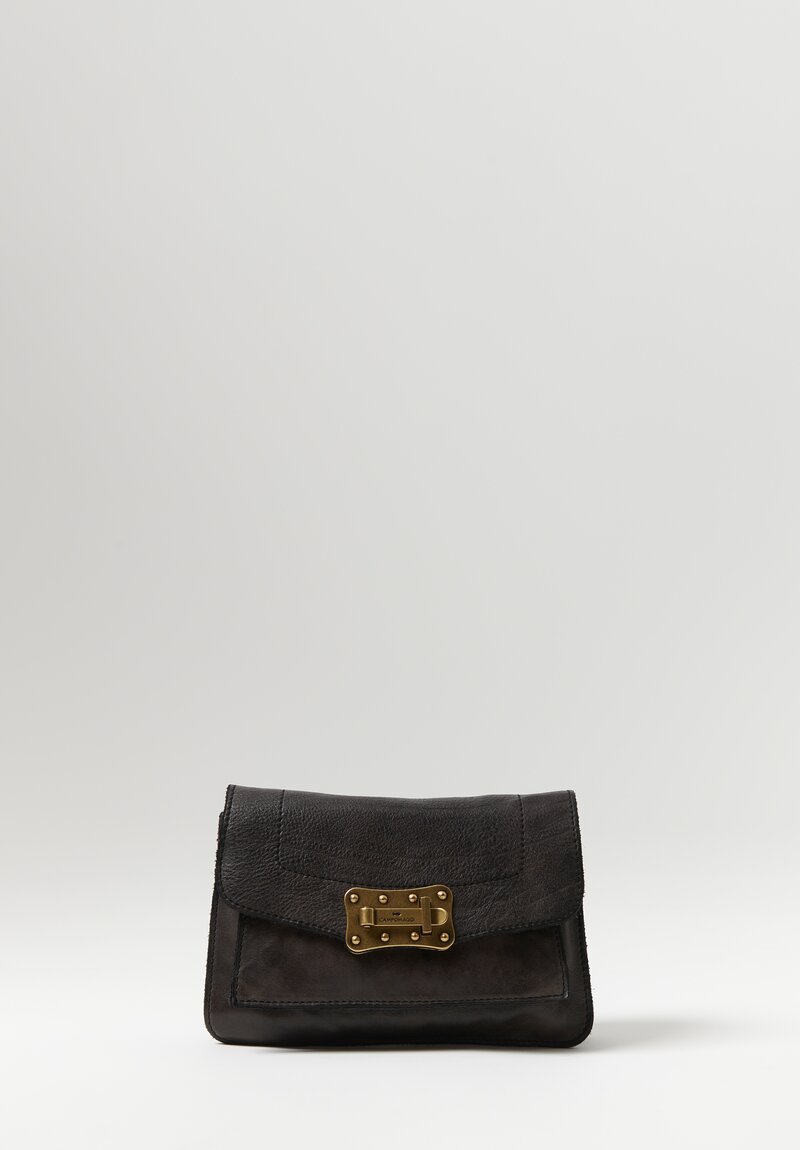 Campomaggi Leather Agnese Mini Crossbody Bag in Grigio Grey