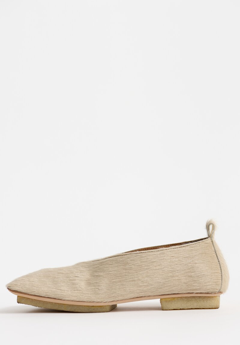 Uma Wang Leather Square Horsy Ballet Shoes	