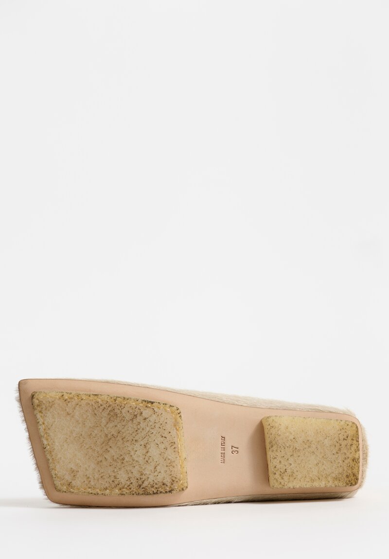 Uma Wang Leather Square Horsy Ballet Shoes	