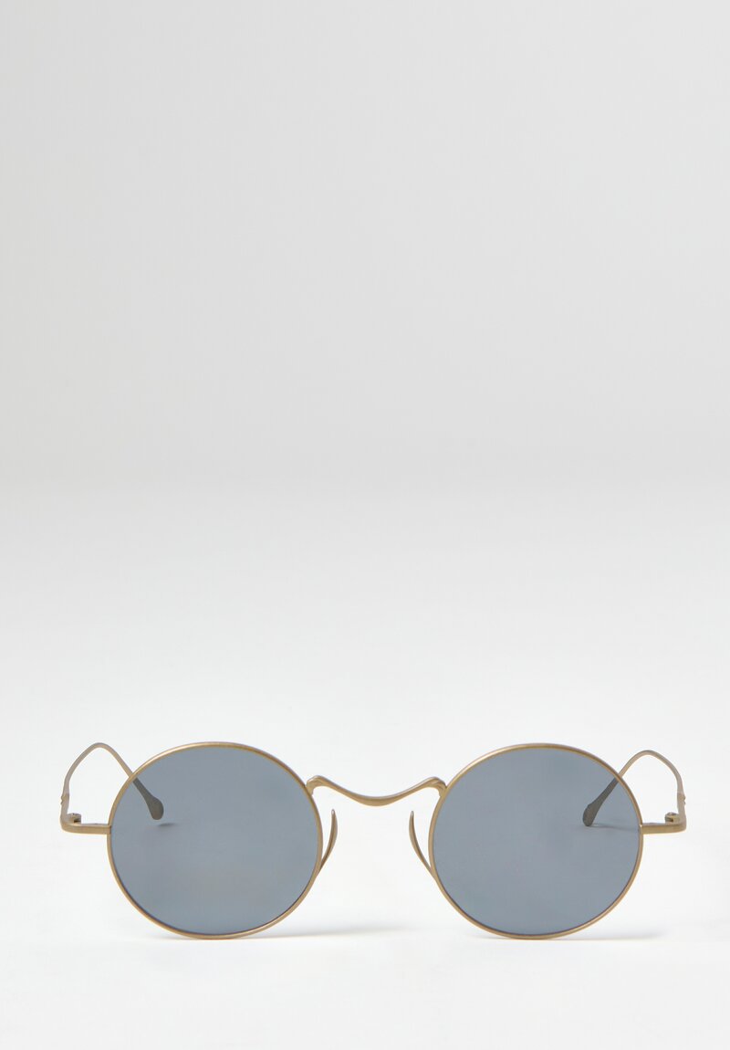 Uma Wang + Rigards Stainless Steel Sunglasses in Antique Gold	