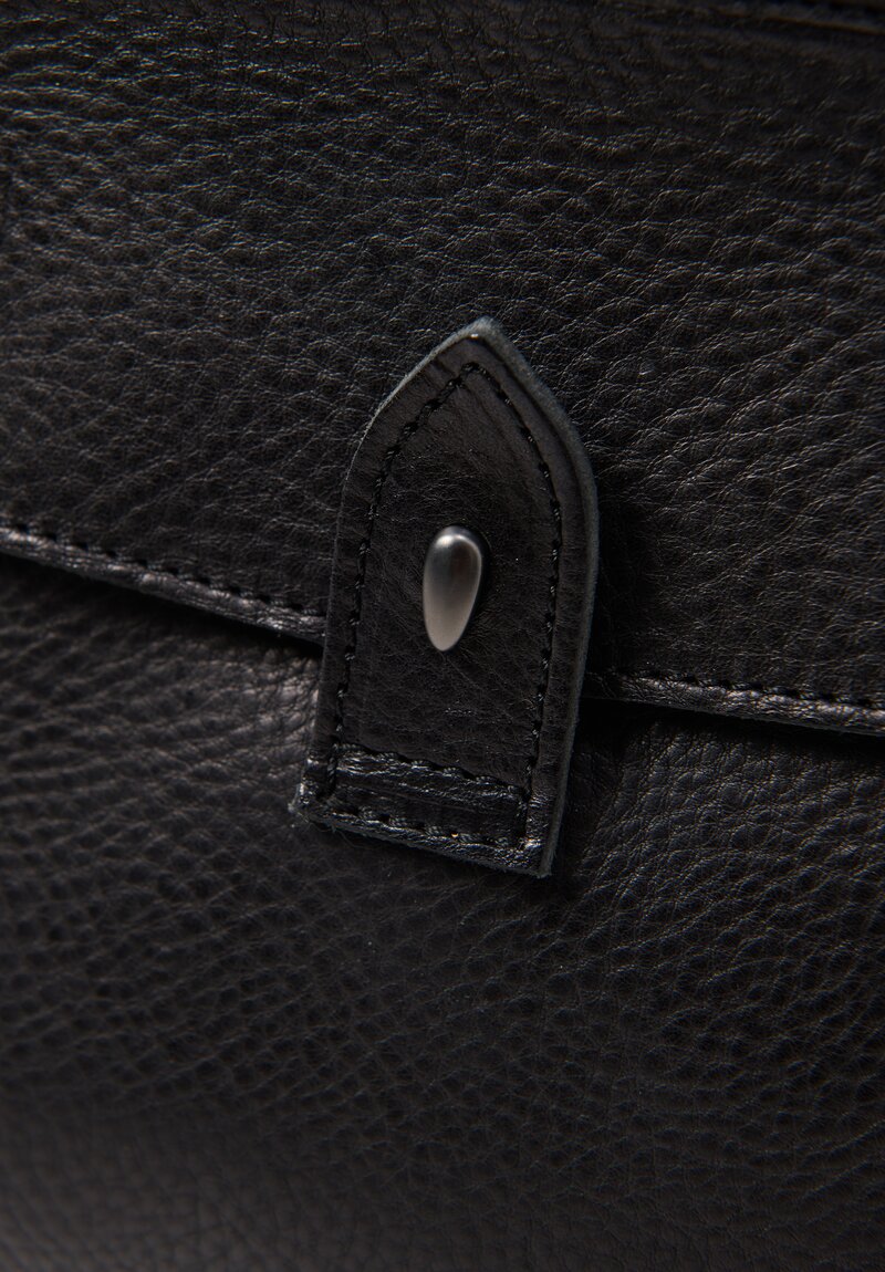 Corîu Leather Mini Bitta Crossbody Bag in Black