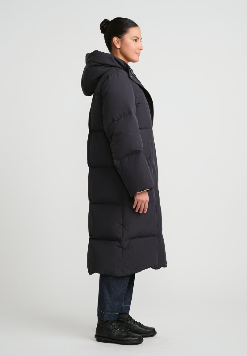 Jil Sander+ Long Down Water Repellent Coat in Black