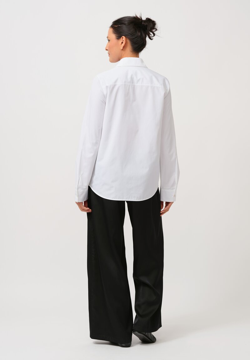 Jil Sander Organic Cotton Poplin W Shirt in Optic White	