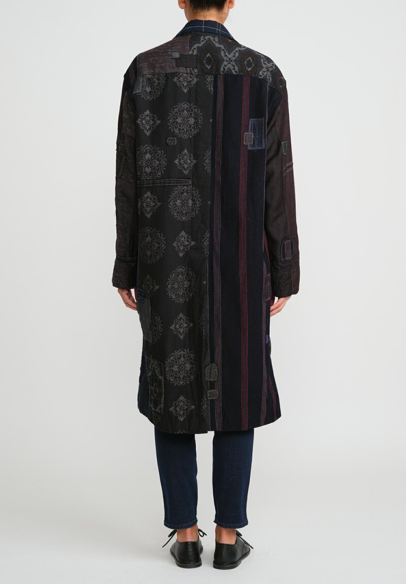 Handmade Antique Kimono Patchwork Coat	