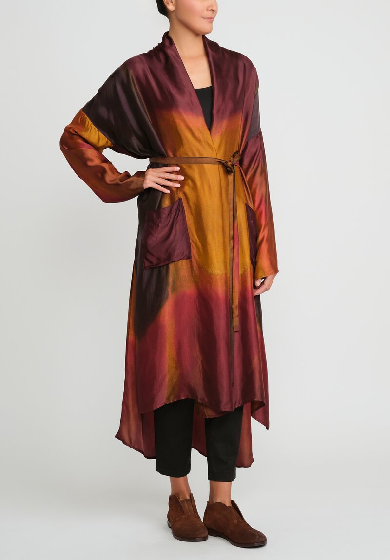 Masnada Oversized Smoulder Duster in Copper & Red	