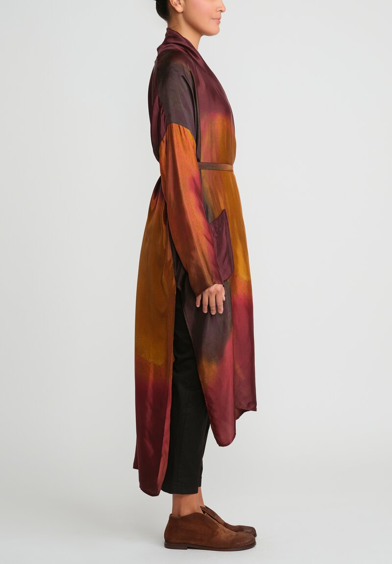 Masnada Oversized Smoulder Duster in Copper & Red	
