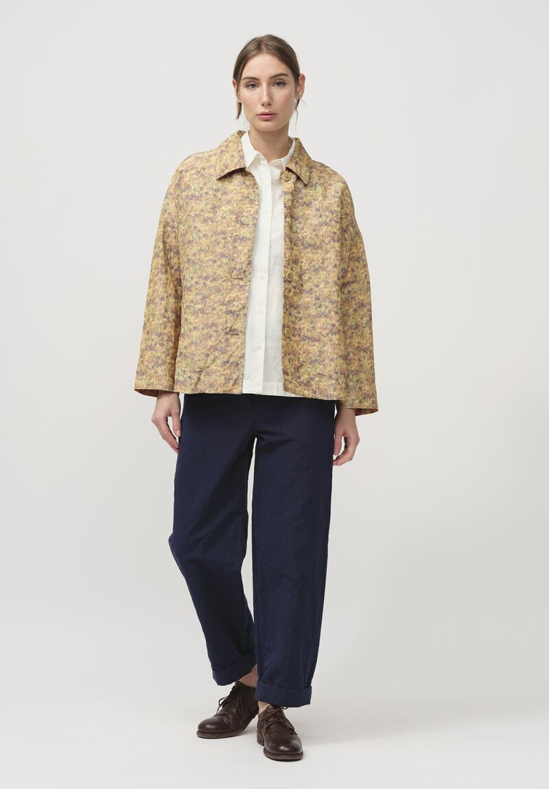 Casey Casey Linen Ikat Two Juliette Jacket in Khaki | Santa Fe Dry