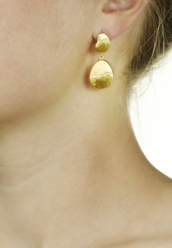 Lika Behar Double Drop Gold Earrings