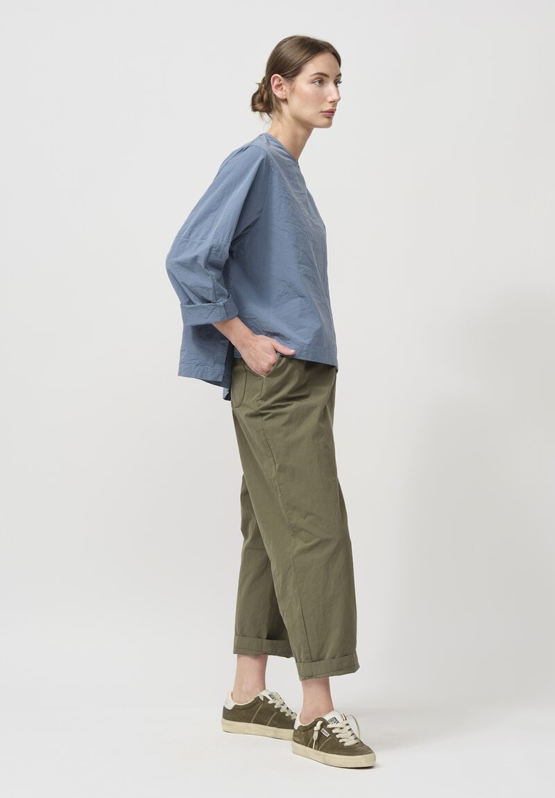 Casey Casey Biggy Simple Paper Cotton Top in Storm Blue	