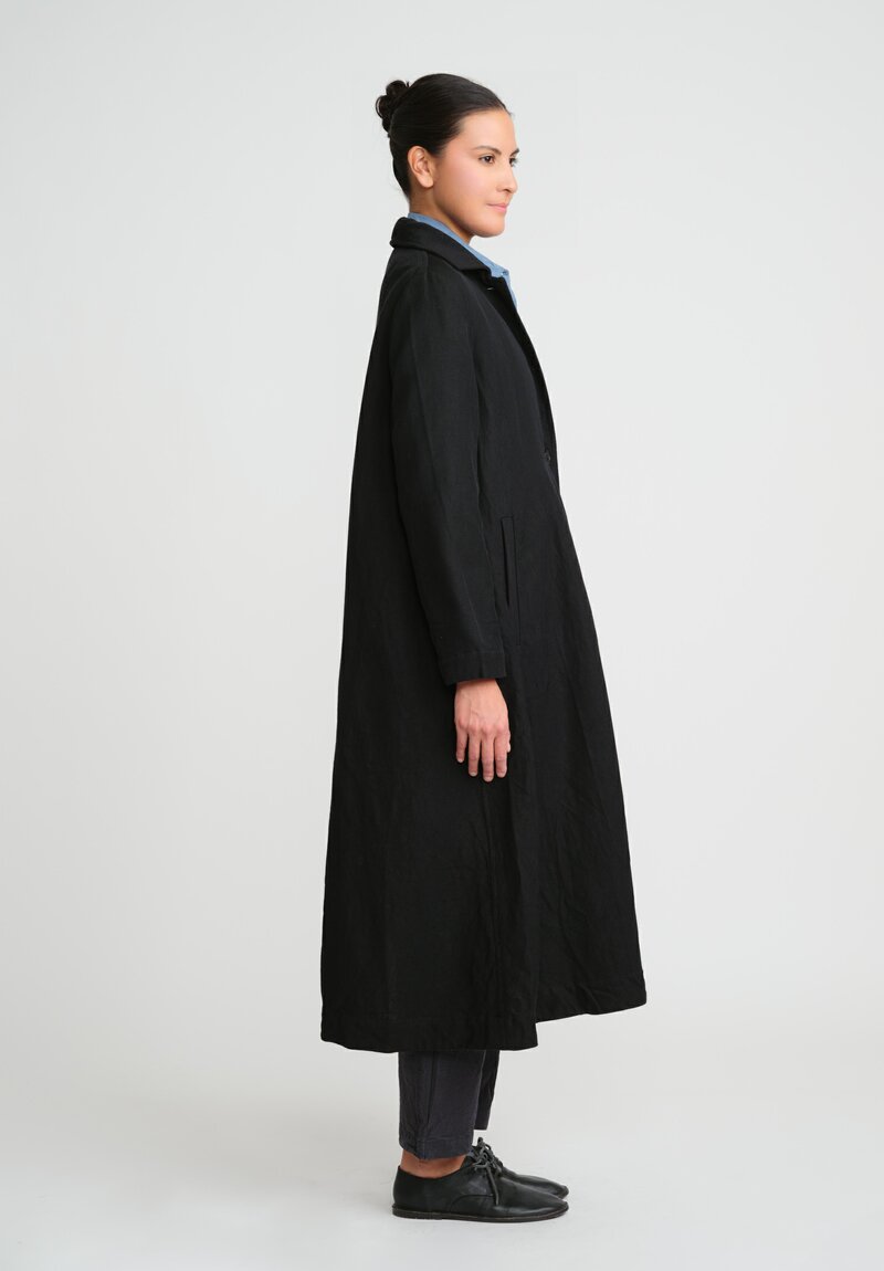 Casey Casey Linen & Wool Isabelle Coat in Black