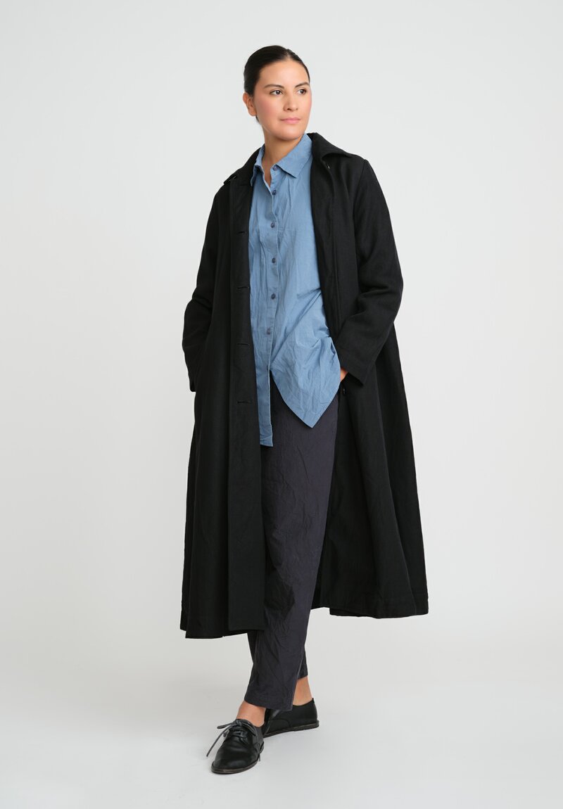 Casey Casey Linen & Wool Isabelle Coat in Black