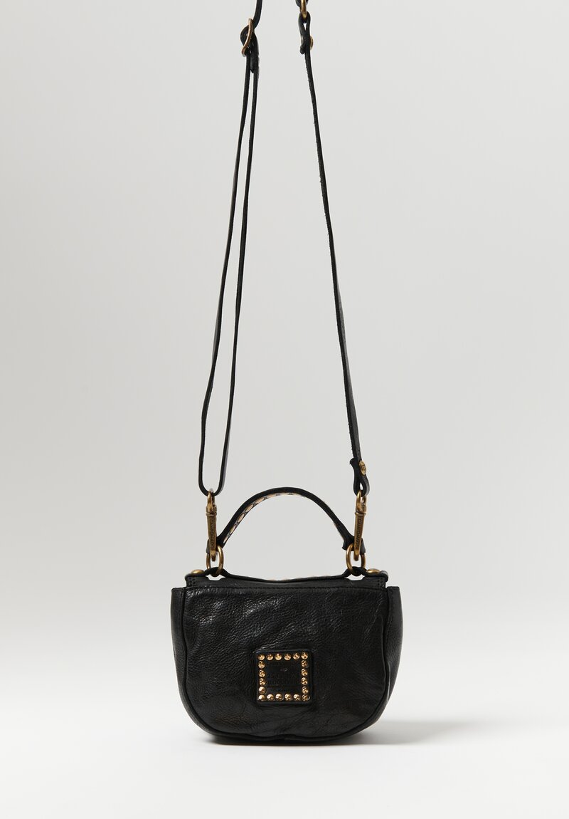 Campomaggi Studded Tracollina Crossbody Bag in Black