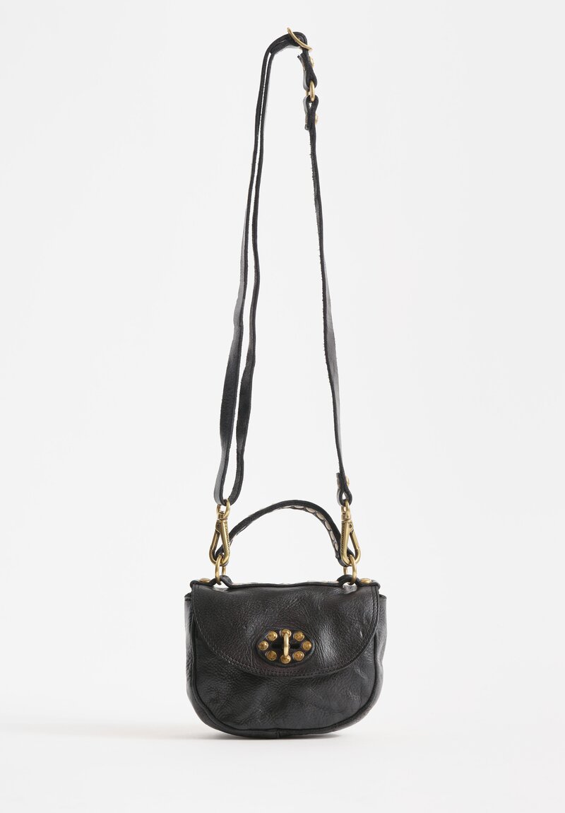 Campomaggi Studded Tracollina Crossbody Bag in Black	