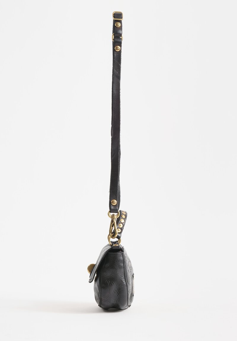 Campomaggi Studded Tracollina Crossbody Bag in Black	