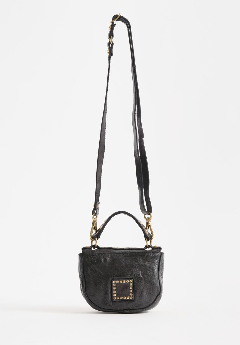 Campomaggi Studded Tracollina Crossbody Bag in Black	