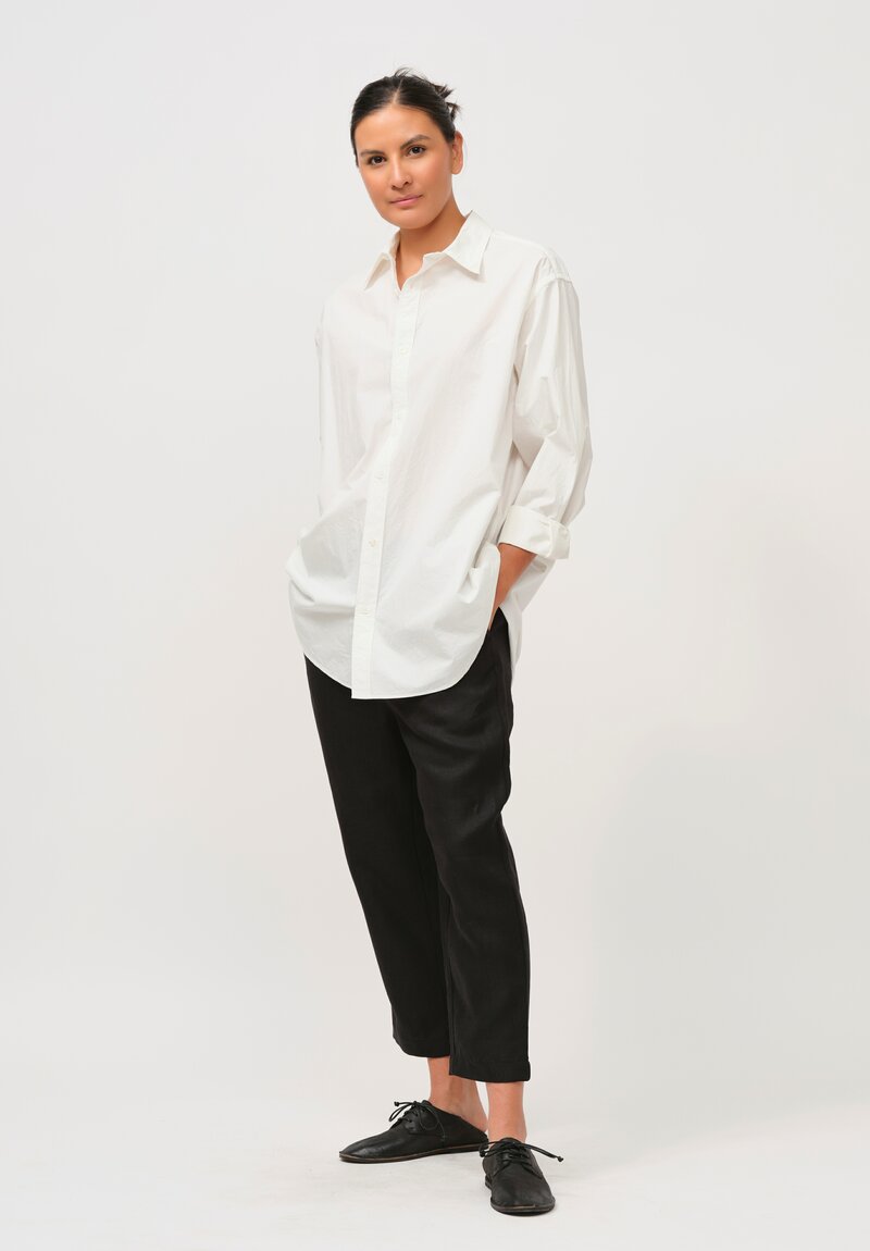 Kaval High Count Cotton Typewriter Daily Shirt in Off White	