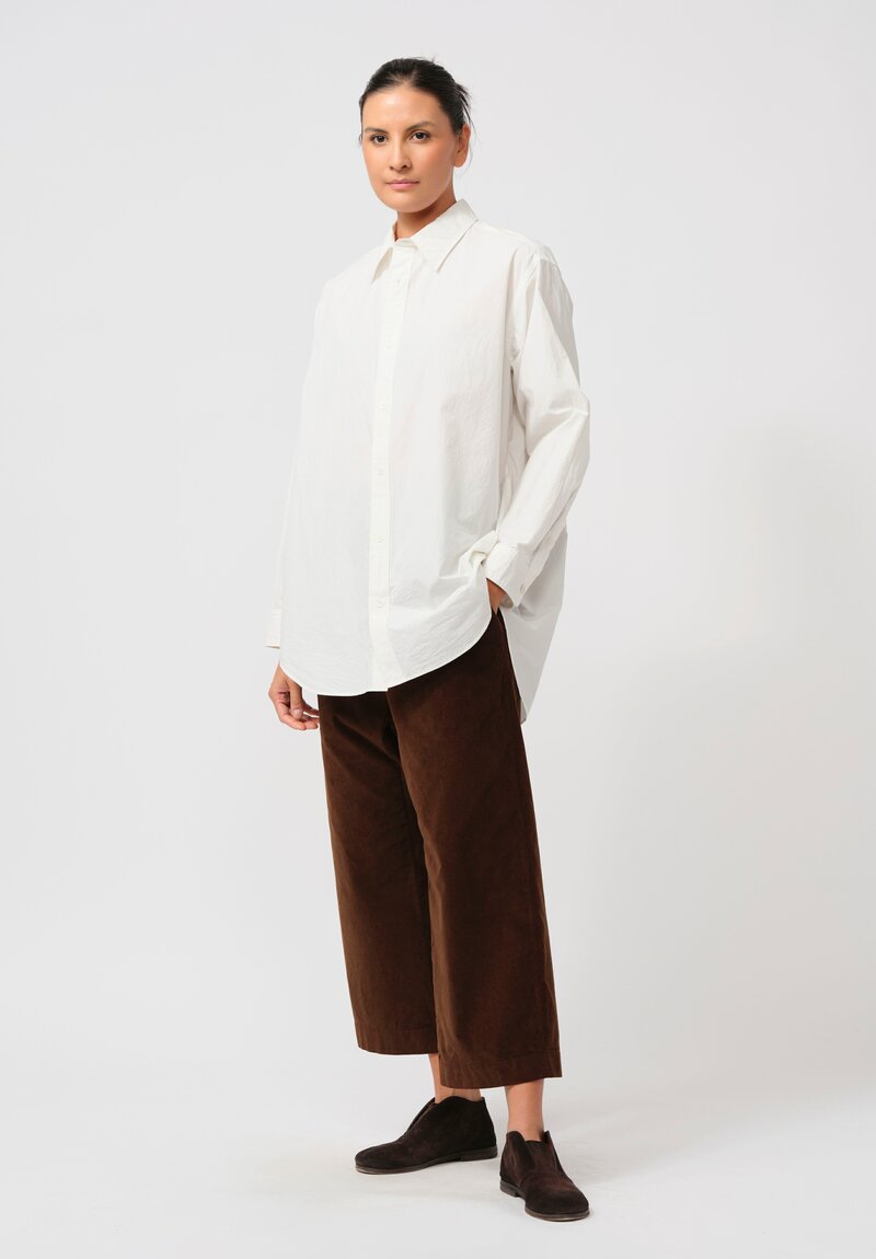 Kaval High Count Cotton Typewriter Daily Shirt in Off White	