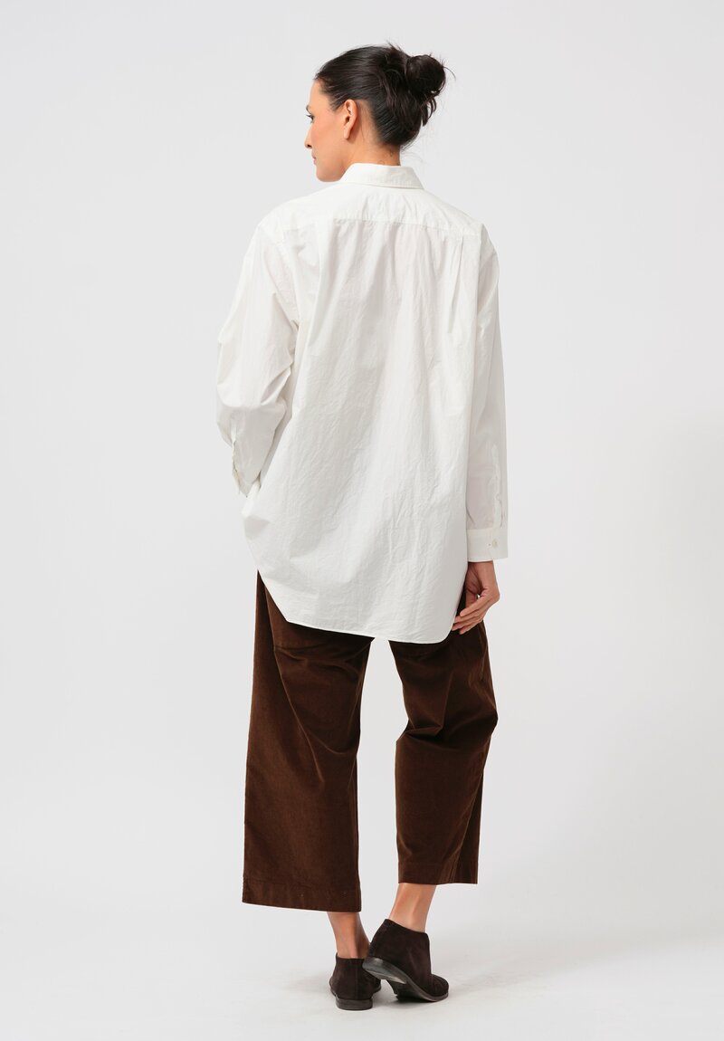 Kaval High Count Cotton Typewriter Daily Shirt in Off White	