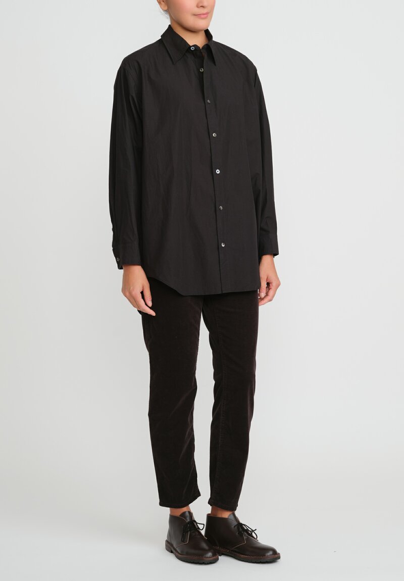 Kaval High Count Cotton Typewriter Daily Shirt in Black