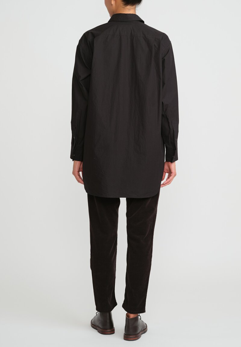 Kaval High Count Cotton Typewriter Daily Shirt in Black