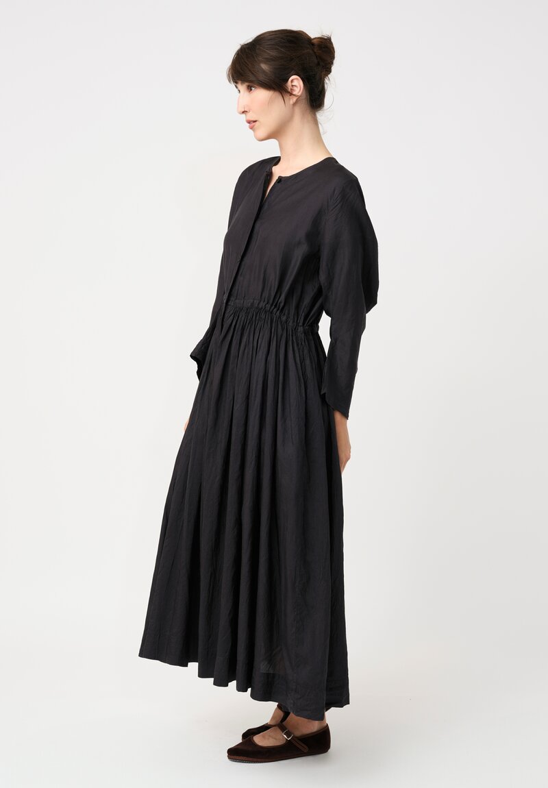 Christian Peau Silk Flare Dress in Black