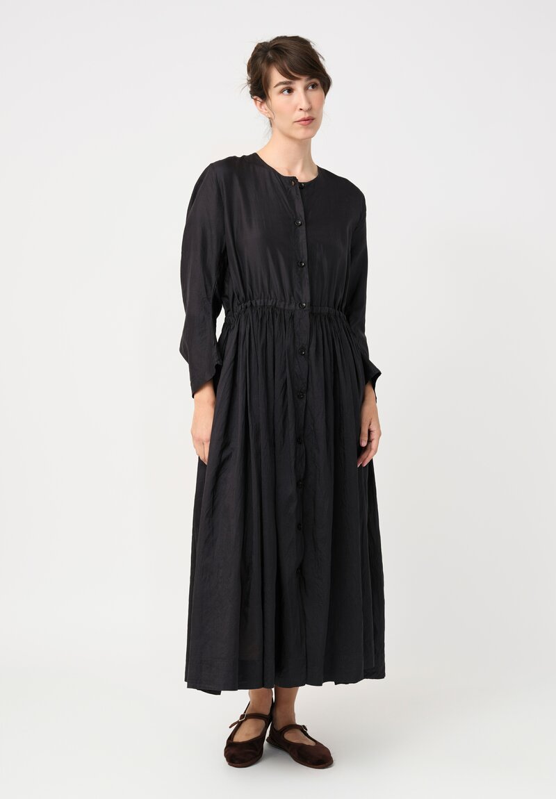 Christian Peau Silk Flare Dress in Black