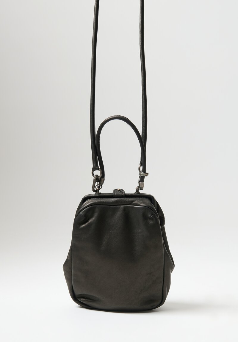 Christian Peau Leather S Frame 2 Way Bag Black	