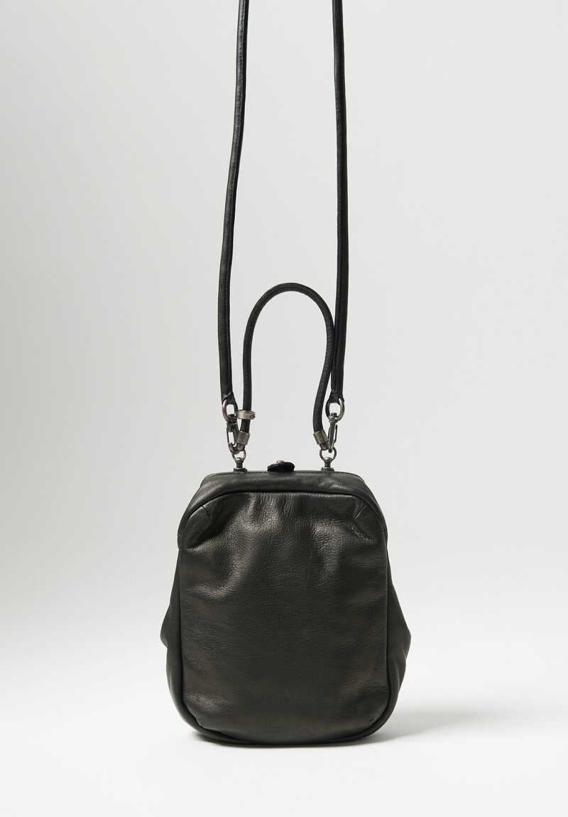 Christian Peau Leather S Frame 2 Way Bag Black	