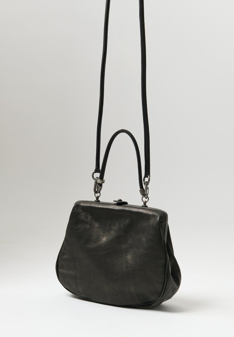 Christian Peau Leather 2 Way Handbag with Removeable Shoulder Strap Black	