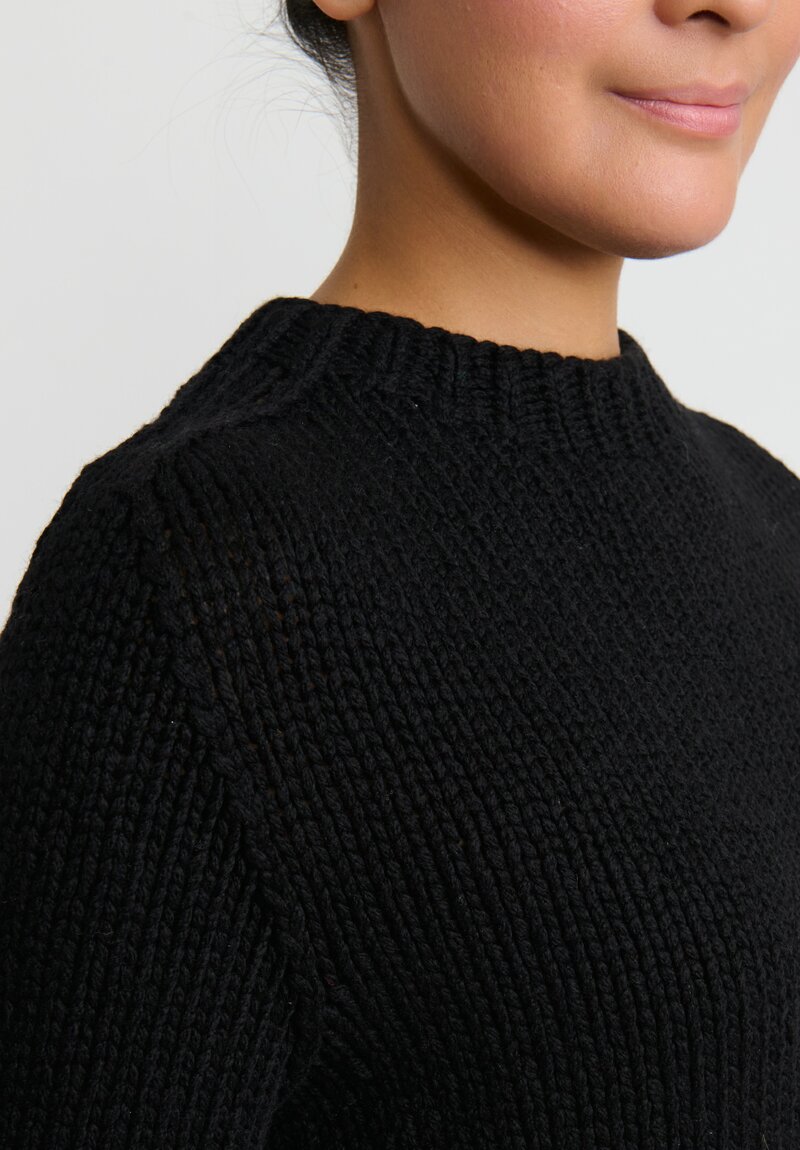 Wommelsdorff Cashmere Daisy Sweater in Black