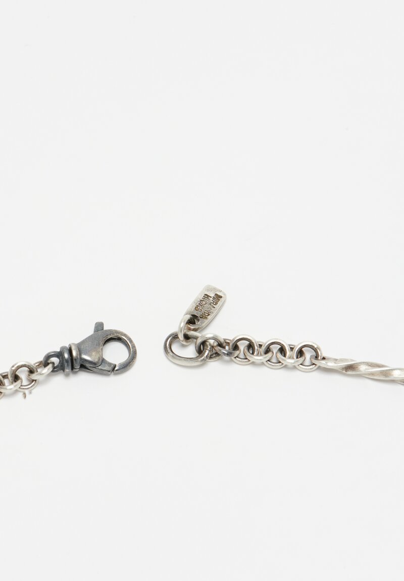 Miranda Hicks Skry Necklace with Quartz Cabochon & Mica Pendant	