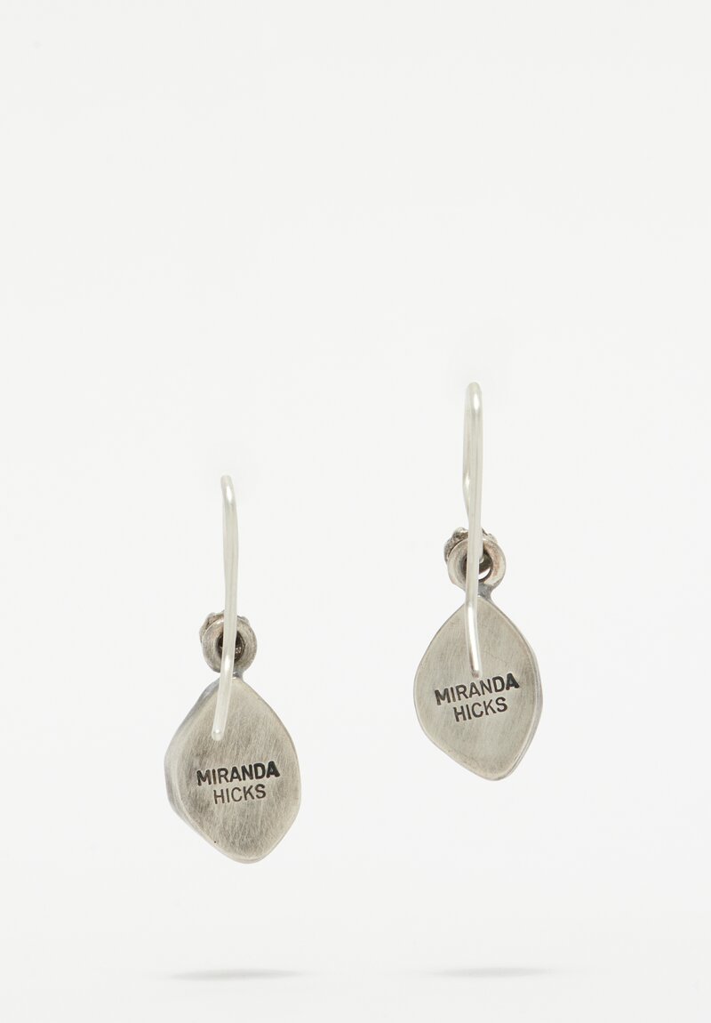Miranda Hicks Sterling Silver, Herkimer Diamond Simple Drop Earrings Transparent	