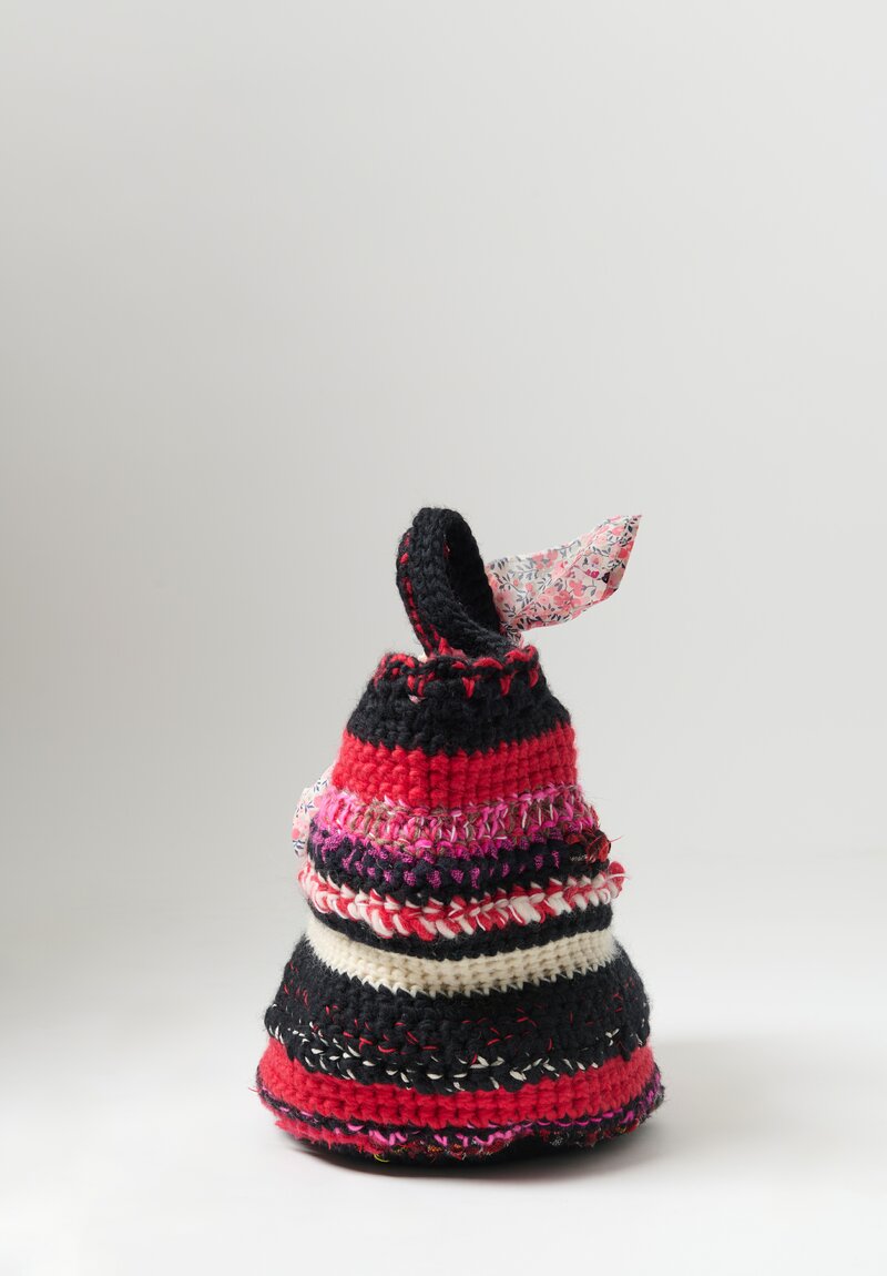 Daniela Gregis Wool Crochet Taccuino Bag Red, Black Multi	