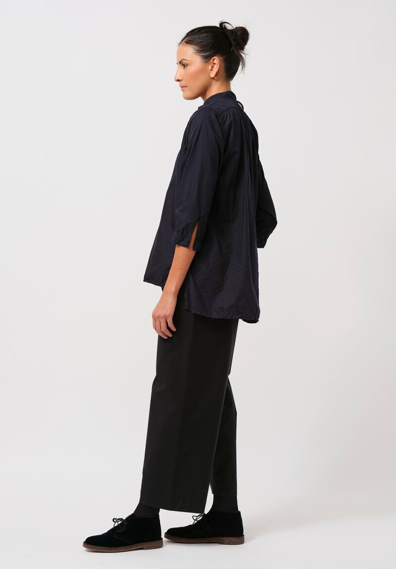 Daniela Gregis Washed Cotton Camicia Kora Top in Dark Blue	