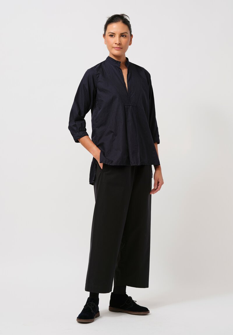 Daniela Gregis Washed Cotton Camicia Kora Top in Dark Blue	