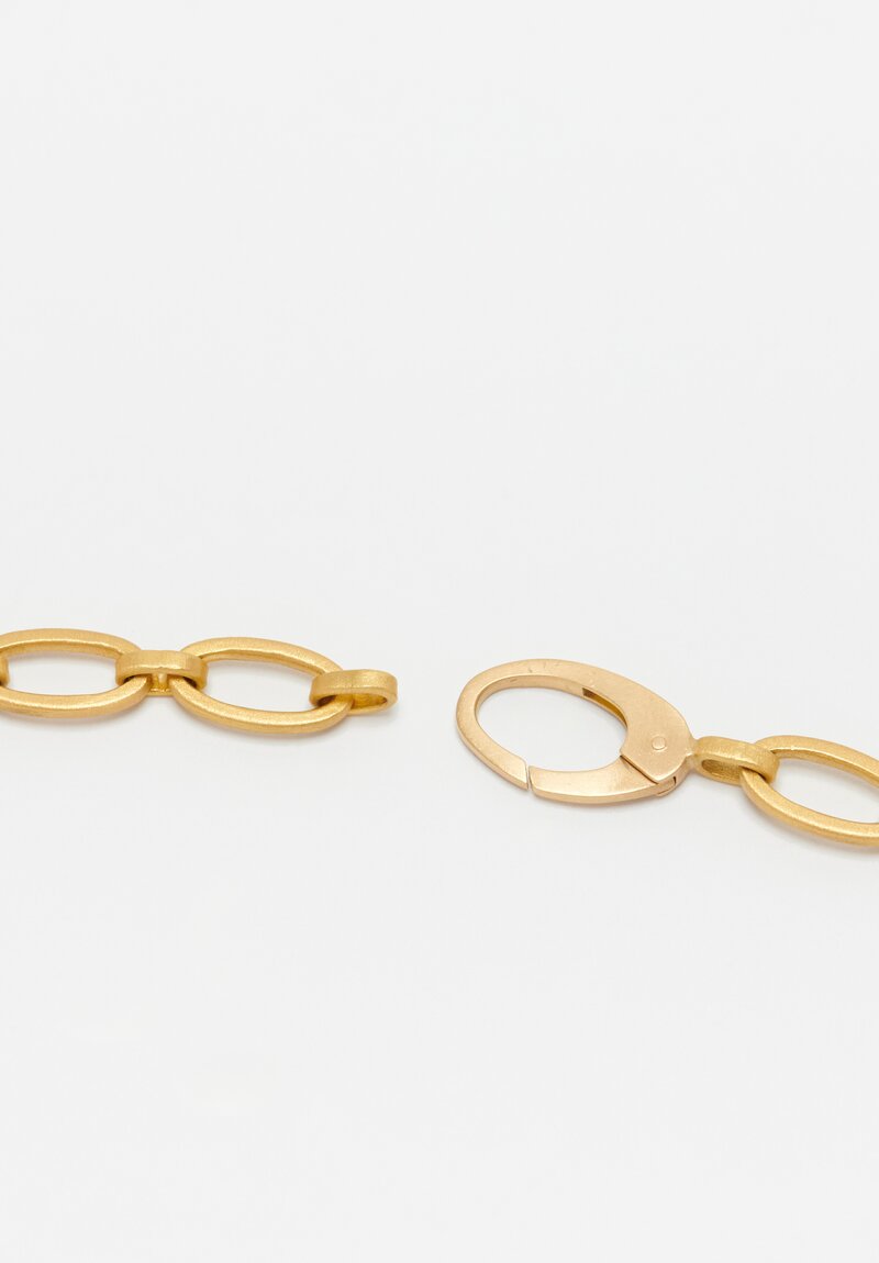 Denise Betesh 18K, 22K, Handmade Oval Link Chain Necklace