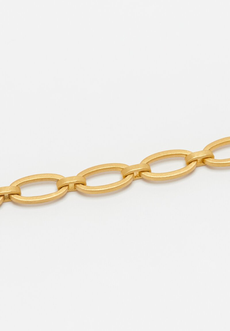 Denise Betesh 18K, 22K, Handmade Oval Link Chain Necklace