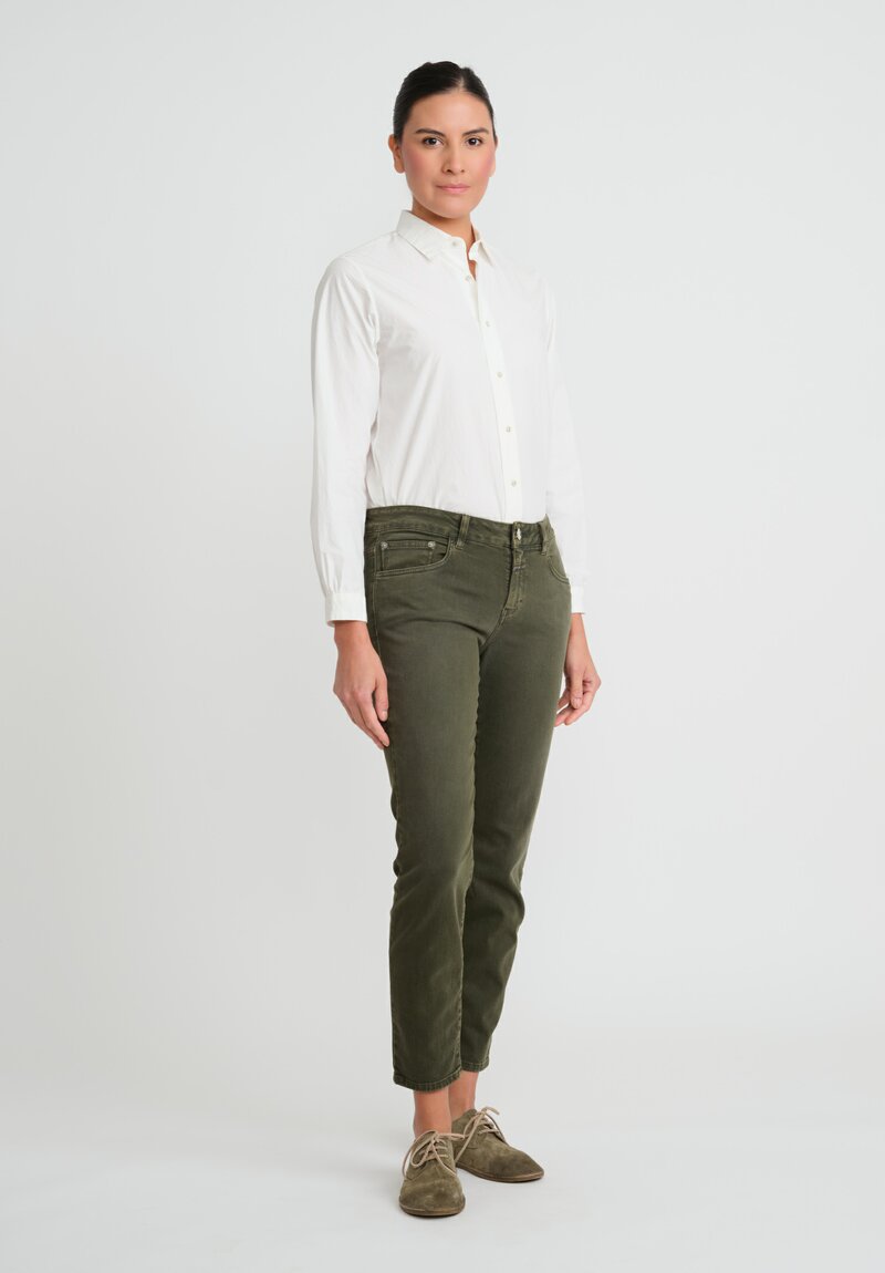 Closed Baker Cropped Narrow Jeans in Green Weed