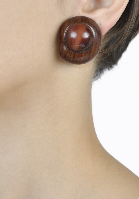 Patricia Von Musulin Tiger Eye Clip On Earrings