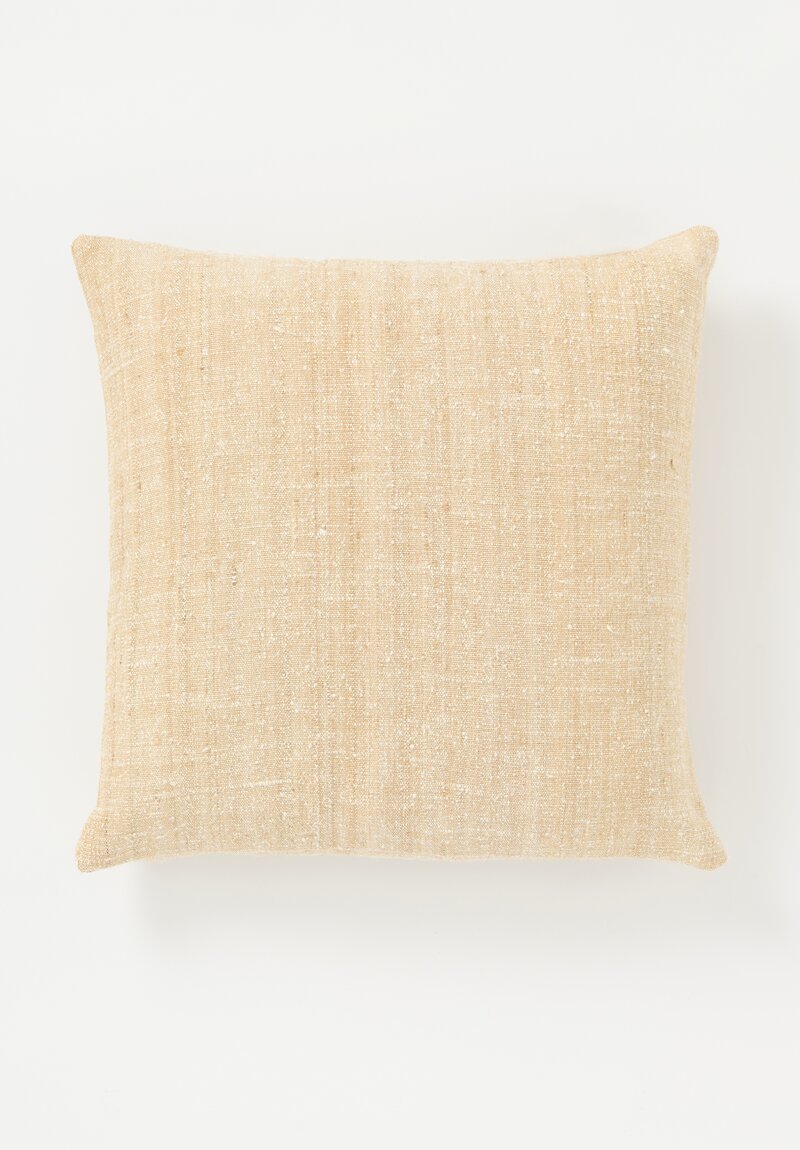 The House of Lyria Silk Sechura Square Pillow in Natural Ivory