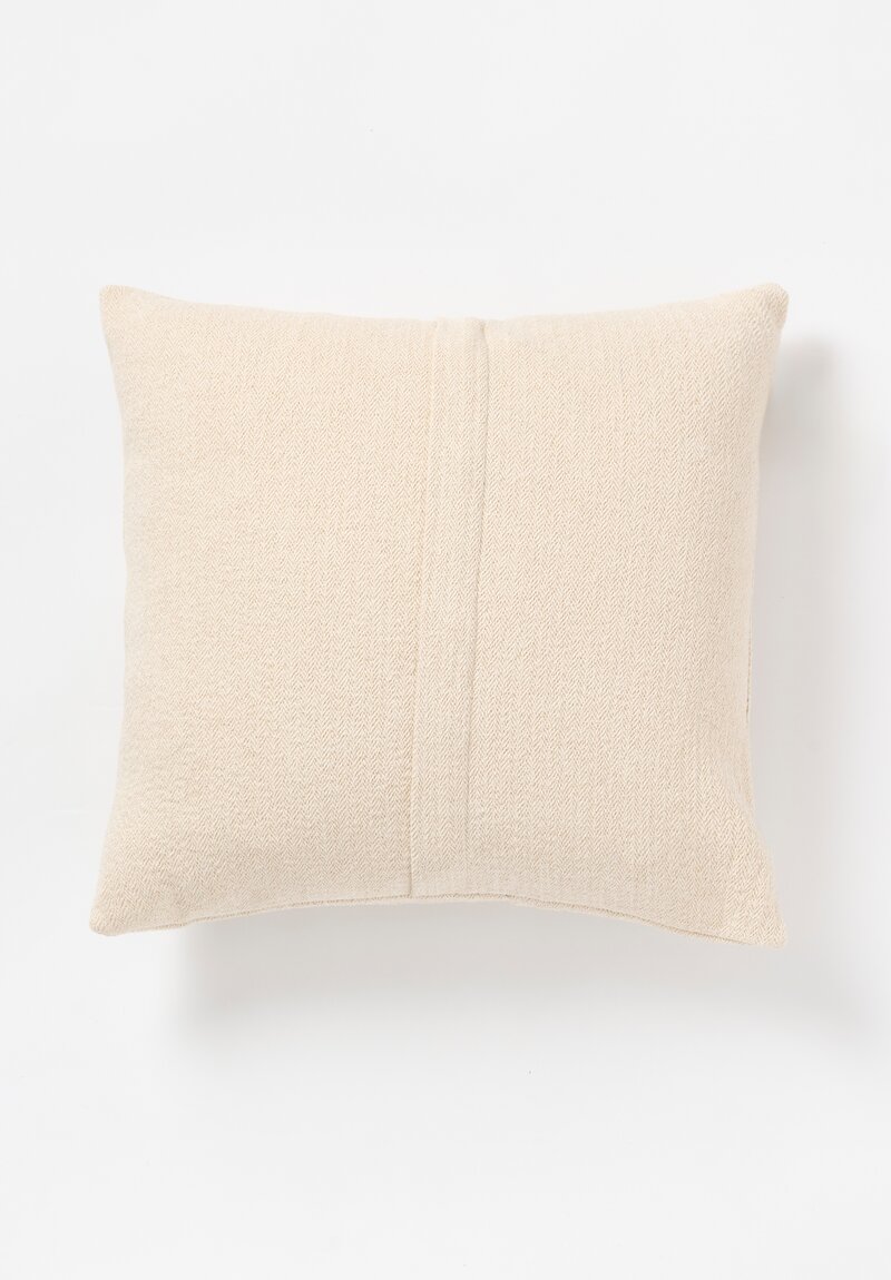 The House of Lyria Cotton & Wool Mulas Square Pillow in Cream	