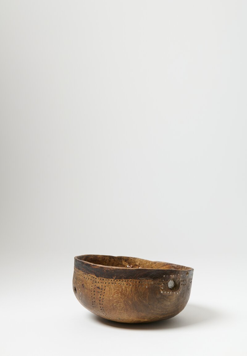 Antique and Vintage Large Hand-Carved Wood Turkana Bowl I	