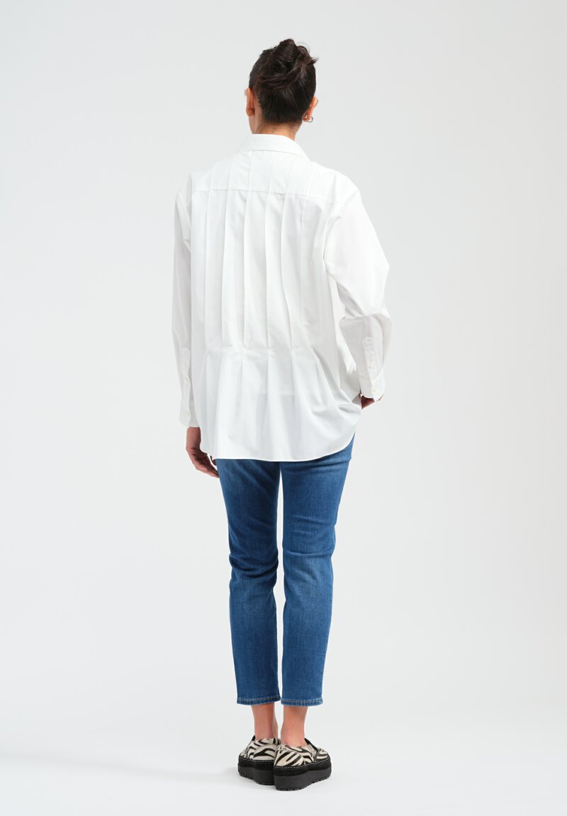 sacai long-sleeve shirt dress - White