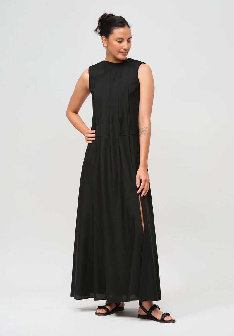 Sacai Wool Suiting Dress in Black 	