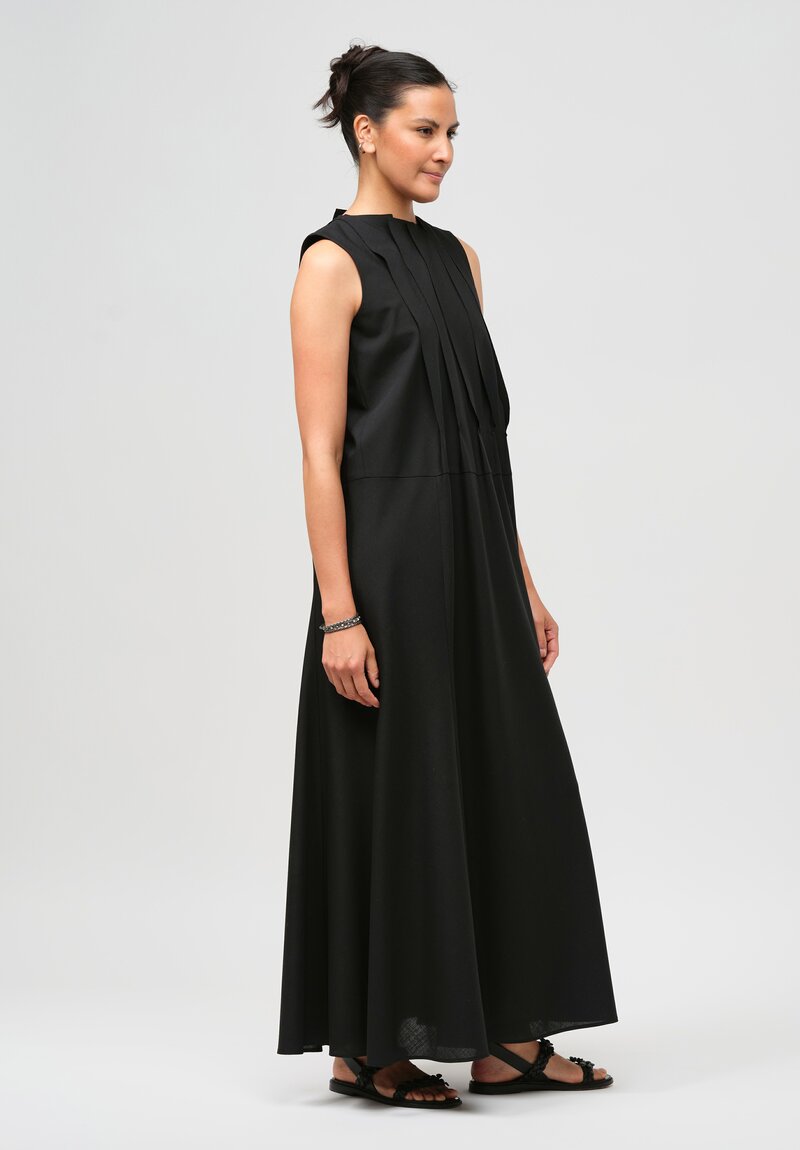Sacai Wool Suiting Dress in Black 	