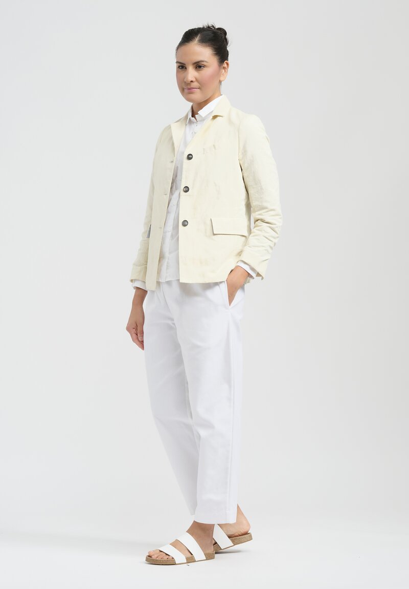 Bergfabel Cotton & Linen Short Giulia Jacket in Almond