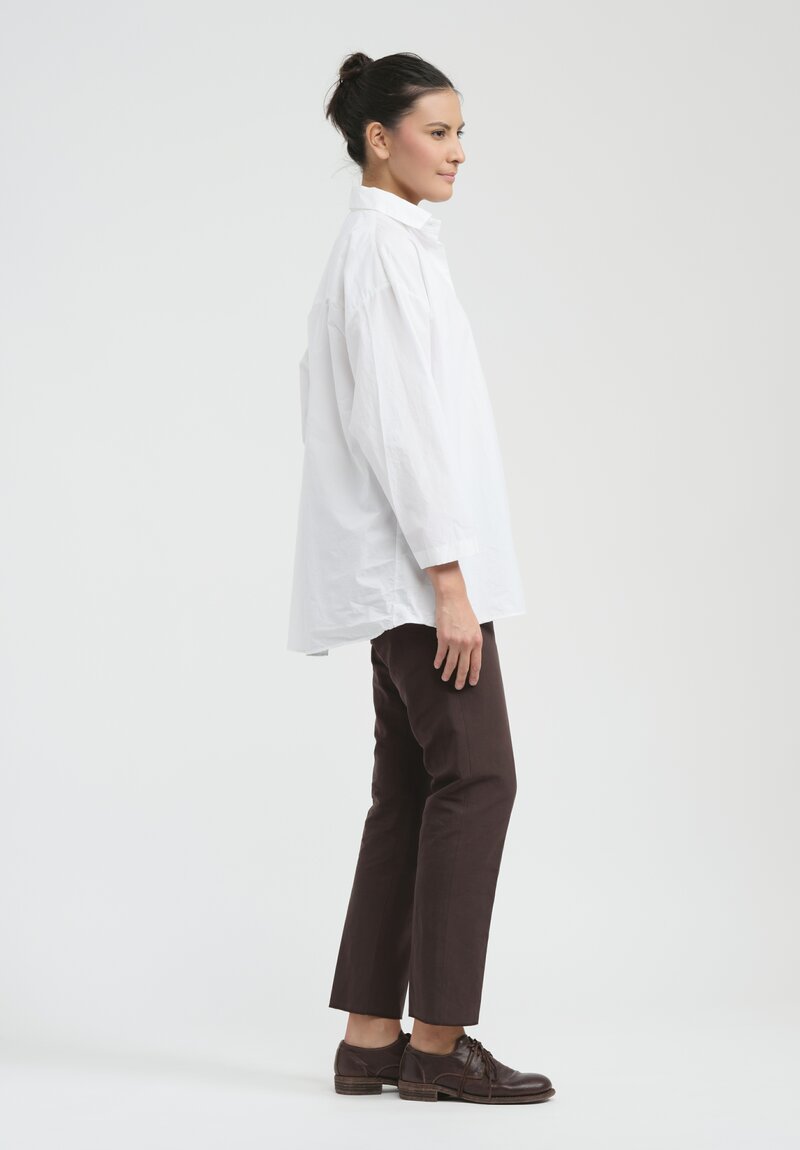 Bergfabel Cotton & Linen Easy Pants in Chocolate