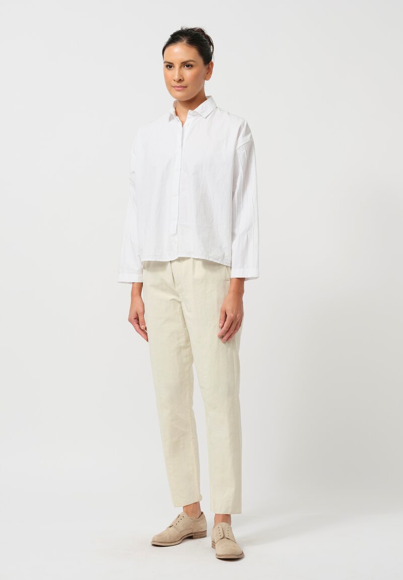 Bergfabel Cotton & Linen Easy Pants in Almond	